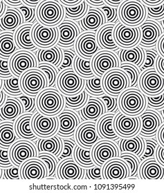  Vector seamless pattern. Stylish texture with circles. Geometric lattice pattern.