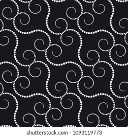  Vector seamless pattern. Stylish texture with wavy lines from different circles. Geometric lattice pattern.