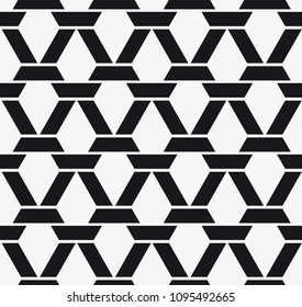  Vector seamless pattern. Stylish texture with figures from short lines. Geometric pattern.
