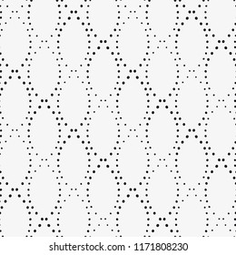  Vector seamless pattern. Stylish texture with wavy lines from different circles.