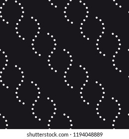  Vector seamless pattern. Stylish texture with wavy lines from different circles.