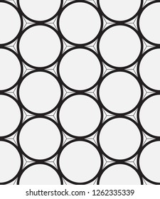  Vector seamless pattern. Stylish texture with circles. Geometric lattice pattern.