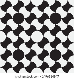  Vector seamless pattern. Stylish texture with figures from circles. Geometric lattice pattern.