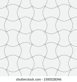  Vector seamless pattern. Stylish texture with figures from circles. Geometric lattice pattern.