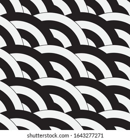 Vector seamless pattern. Stylish texture with figures from circles. Geometric lattice pattern.