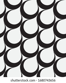  Vector seamless pattern. Stylish texture with figures from circles. Geometric lattice pattern.