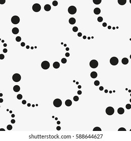 Vector seamless pattern. Stylish texture with figures from circles. Geometric lattice pattern.