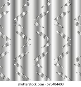Vector seamless pattern. Stylish texture with figures from lines. Geometric pattern.