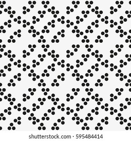 Vector seamless pattern. Stylish texture with figures from circles. Geometric lattice pattern.