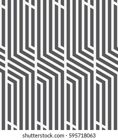 Vector seamless pattern. Stylish texture with figures from lines. Geometric pattern.