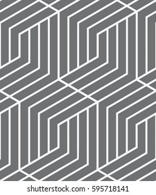 Vector seamless pattern. Stylish texture with figures from lines. Geometric pattern.