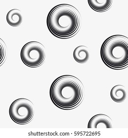 Vector seamless pattern. Stylish texture with figures from circles. Geometric lattice pattern.