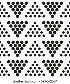 Vector seamless pattern. Stylish texture with figures from circles. Geometric lattice pattern.