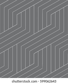 Vector seamless pattern. Stylish texture with figures from lines. Geometric pattern.