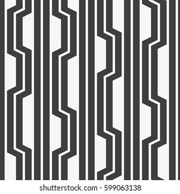 Vector seamless pattern. Stylish texture with figures from lines. Geometric pattern.