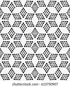 Vector seamless pattern. Stylish texture with figures from circles. Geometric lattice pattern.