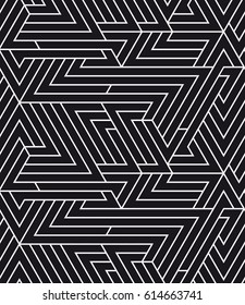 Vector seamless pattern. Stylish texture with figures from lines. Geometric pattern.