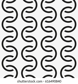 Vector seamless pattern. Stylish texture with figures from arcs. Geometric pattern.