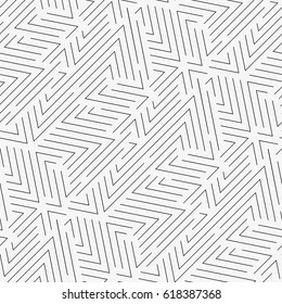 Vector seamless pattern. Stylish texture with figures from lines. Geometric pattern.