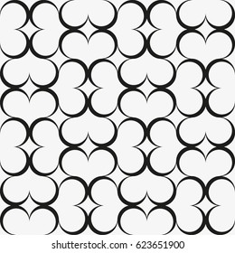 Vector seamless pattern. Stylish texture with figures from arcs. Geometric pattern.