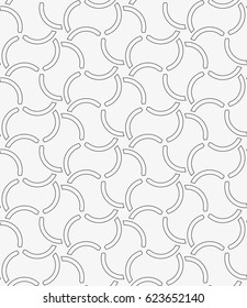 Vector seamless pattern. Stylish texture with figures from arcs. Geometric pattern.