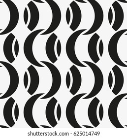 Vector seamless pattern. Stylish texture with figures from arcs. Geometric pattern.