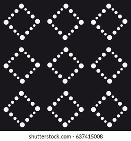Vector seamless pattern. Stylish texture with figures from circles. Geometric lattice pattern.