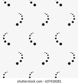 Vector seamless pattern. Stylish texture with figures from circles. Geometric lattice pattern.