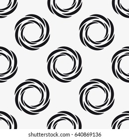 Vector seamless pattern. Stylish texture with figures from circles. Geometric lattice pattern.