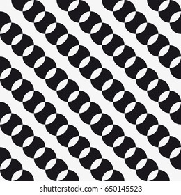 Vector seamless pattern. Stylish texture with circles. Geometric lattice pattern.