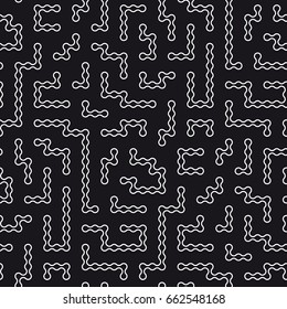 Vector seamless pattern. Stylish texture with figures from lines. Geometric pattern.