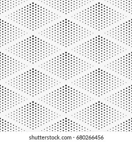 Vector seamless pattern. Stylish texture with rhombuses from the circles. Geometrical grating pattern.