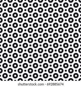 Vector seamless pattern. Stylish texture with circles. Geometric lattice pattern.