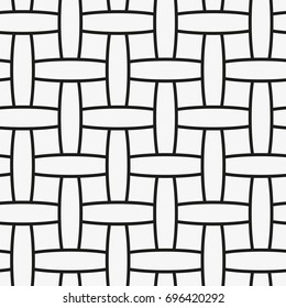 Vector seamless pattern. Stylish texture with figures from lines. Geometric pattern.