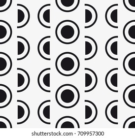 Vector seamless pattern. Stylish texture with circles. Geometric lattice pattern.