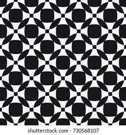 Vector seamless pattern. Stylish texture with circles. Geometric lattice pattern.