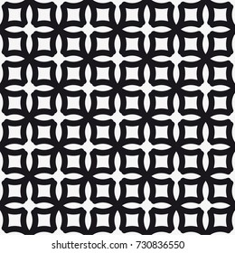 Vector seamless pattern. Stylish texture with figures from semicircle. Geometric lattice pattern.
