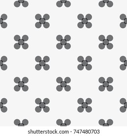 Vector seamless pattern. Stylish texture with circles. Geometric lattice pattern.