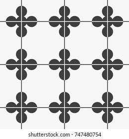 Vector seamless pattern. Stylish texture with circles. Geometric lattice pattern.