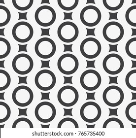 Vector seamless pattern. Stylish texture with circles. Geometric lattice pattern.
