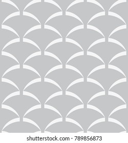Vector seamless pattern. Stylish texture with figures from semicircle. Geometric lattice pattern.