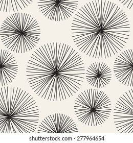 Vector seamless pattern with stylized dandelions. Modern repeating texture. Fancy print with flowers.