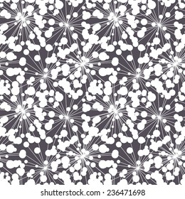 Vector seamless pattern with stylized fireworks. Modern repeating texture. Fancy holiday print