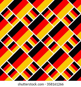 Vector Seamless Pattern. Stylized German Flags. Textile Background.