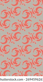 Vector seamless pattern with stylized hand-painted leaves.