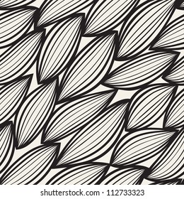 vector seamless pattern with stylized leaves. floral texture