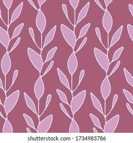 Vector seamless pattern of stylized leaves. Print for Wallpaper, wrapping paper, textiles.