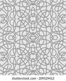 vector seamless pattern with stylized loops in grey