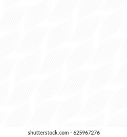 Vector seamless pattern. Subtle abstract white texture. Wavy neutral background.