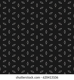 Vector seamless pattern, subtle dark geometric background with small linear rhombuses. Simple modern abstract repeat texture. Design element for tileable print, covers, decor, digital projects, web